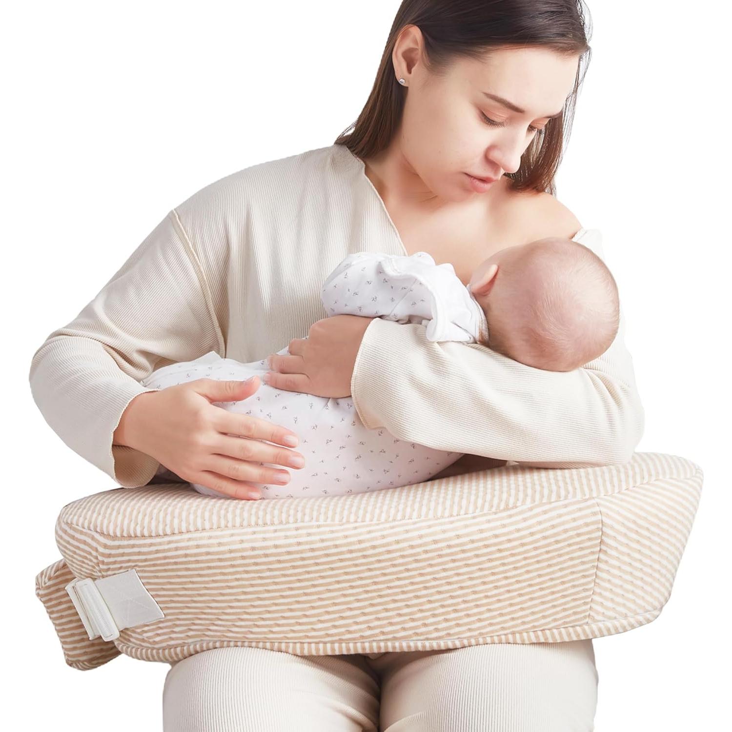 Almohada de Lactancia QSTEHEML Deluxe Ajustable Beige