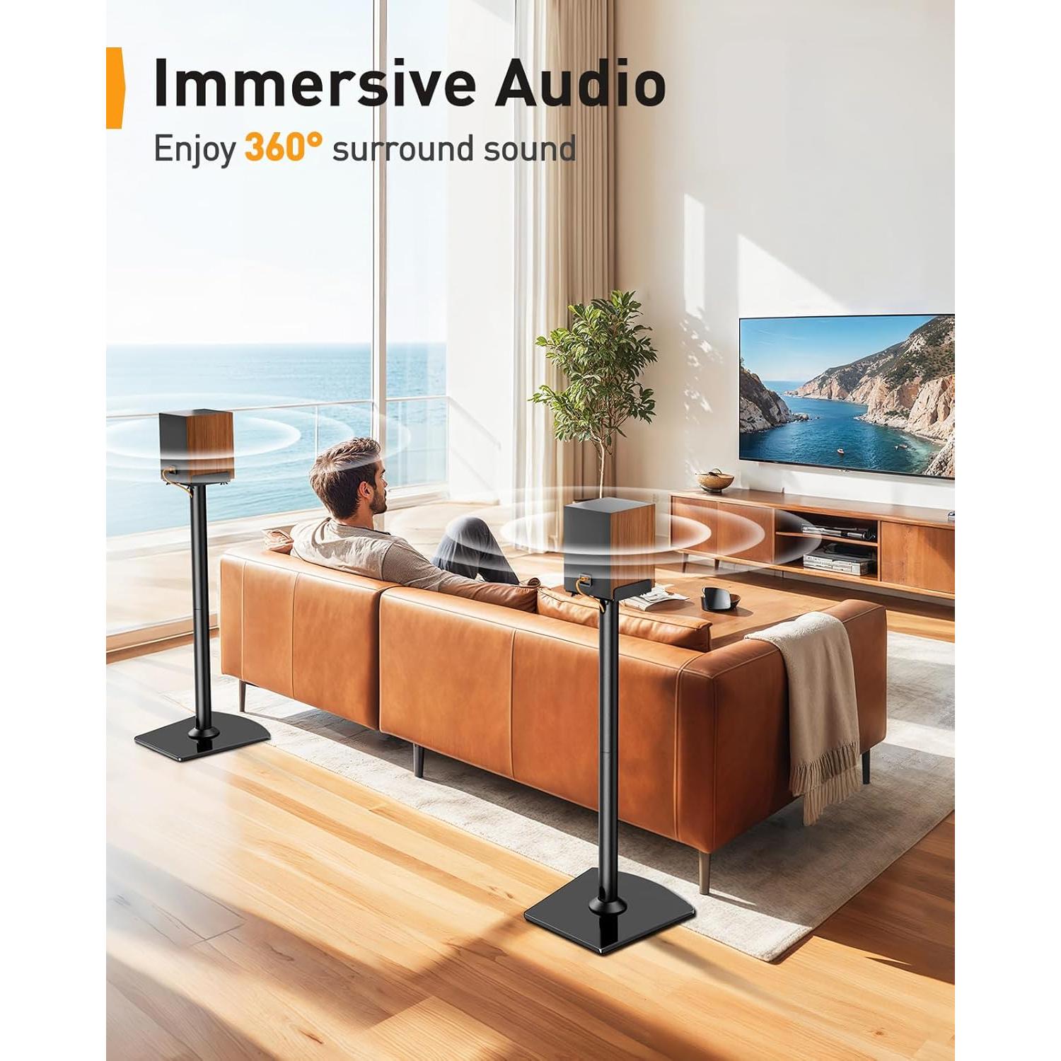 Soportes Universales Perlegear PGSS2 para Altavoces 85 cm