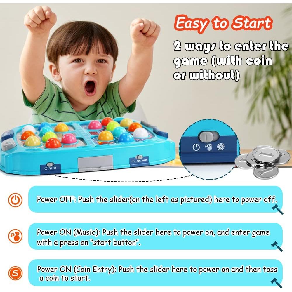 Juego de Golpear Topo ANNKIE para Niños 3 a 8 Años