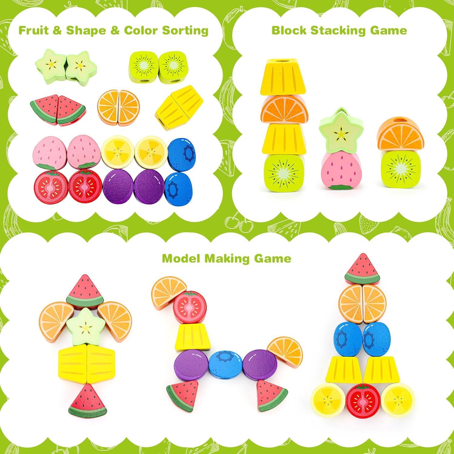 Kit Montessori de Cuentas de Madera Appoft 20 Piezas 2-5 Años