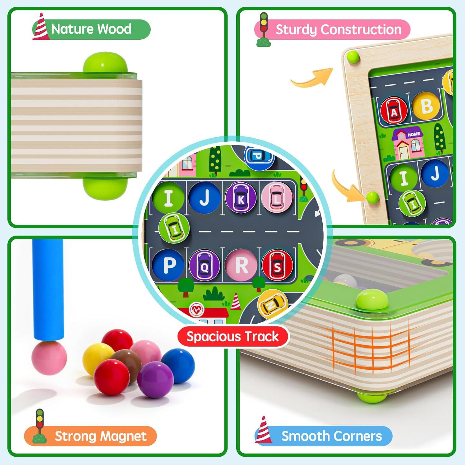 Rompecabezas Magnético 2 en 1 Tymokcall Laberinto Alfabeto