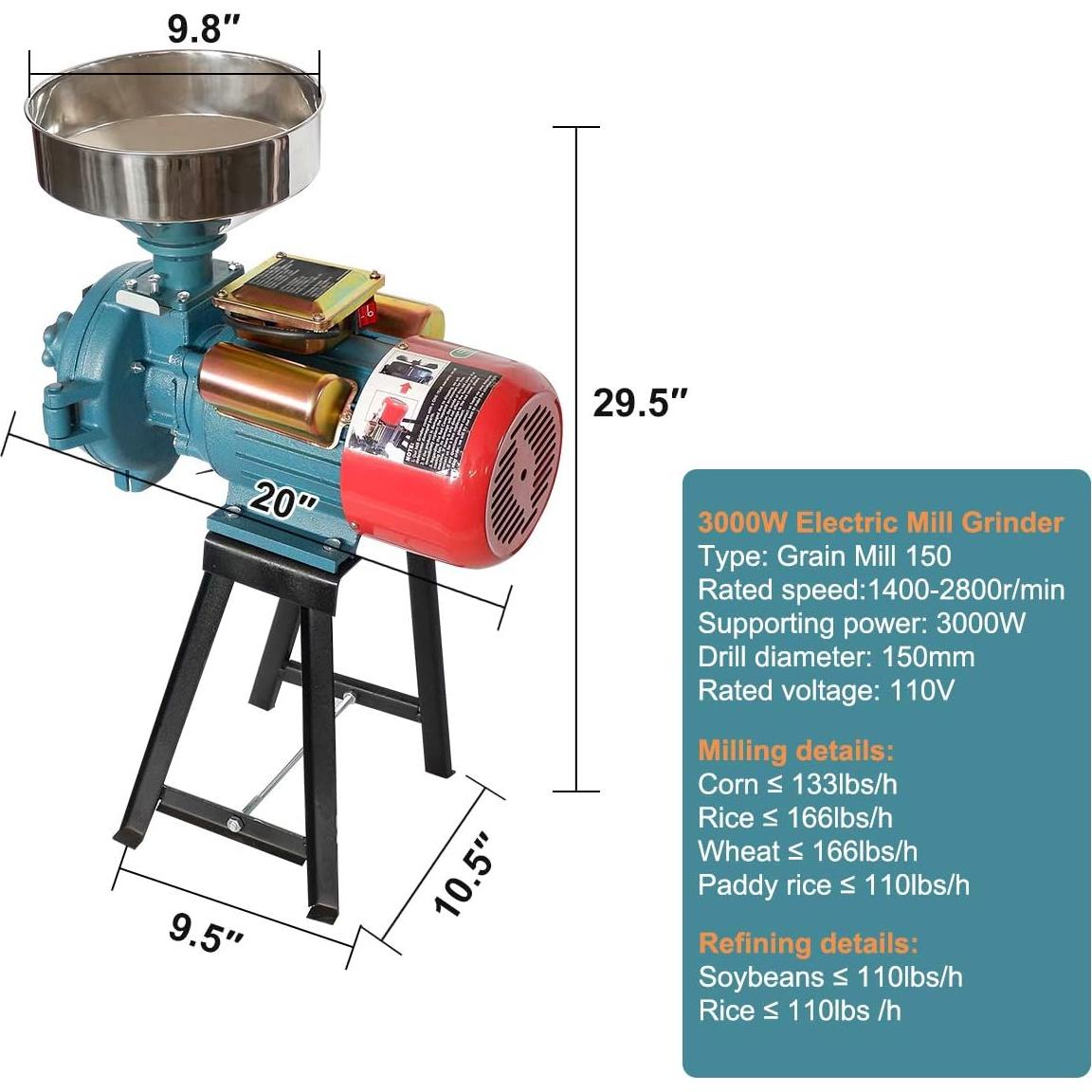 Molino Eléctrico de Granos ABORON GrindMate 3000D 3000W