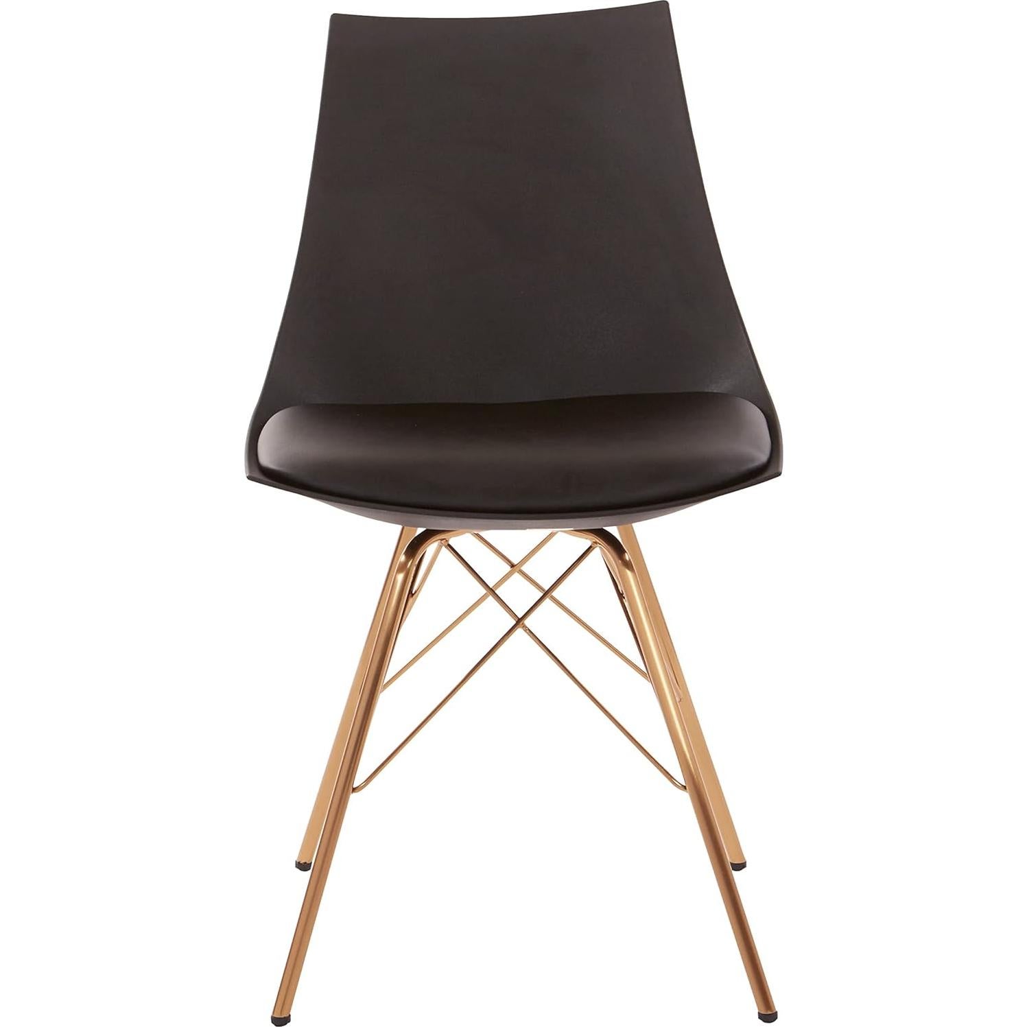 Silla de Comedor Oakley Moderna de Mitad de Siglo - Negro