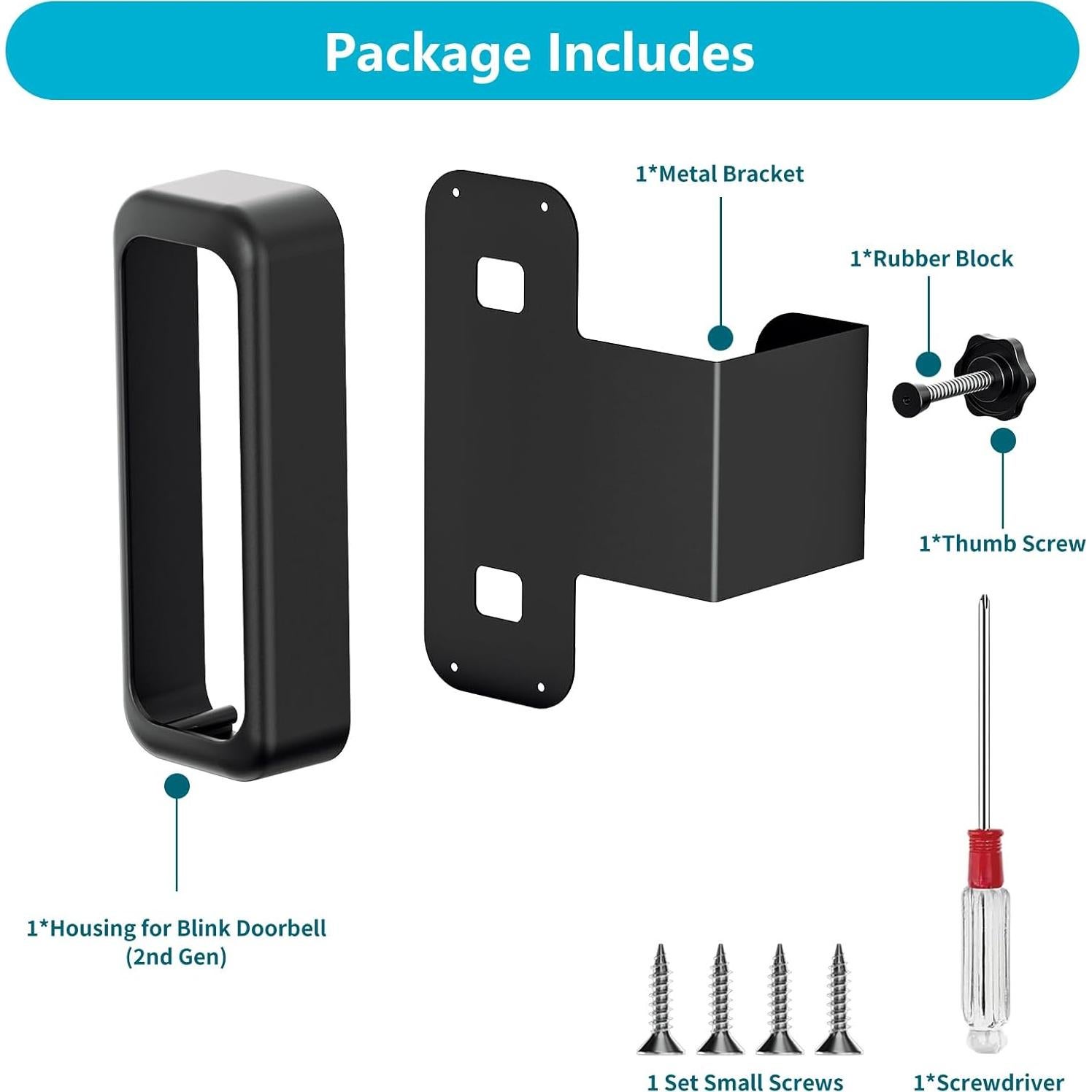 Soporte Antirrobo para Timbre Blink Tizomi - Montaje Sin Perforación