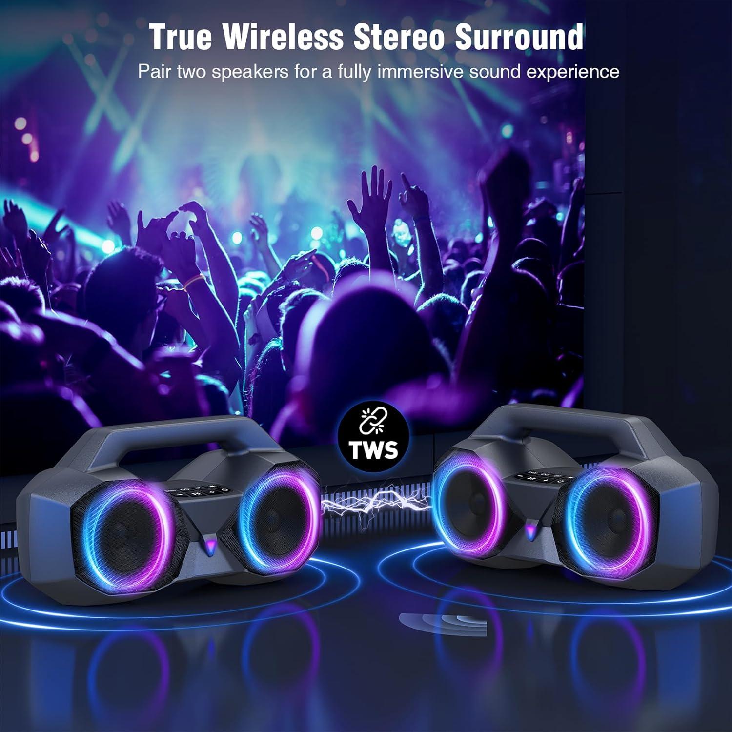 Altavoz Bluetooth Portátil KMAG HB1 80W Impermeable IPX7