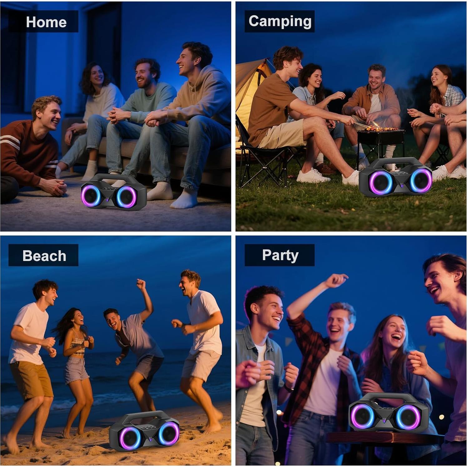 Altavoz Bluetooth Portátil KMAG HB1 80W Impermeable IPX7