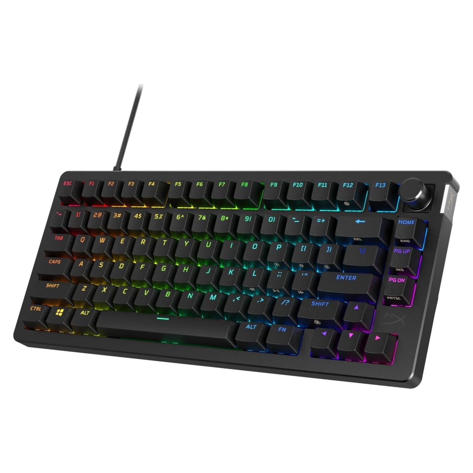 Teclado mecánico HyperX Alloy Rise 75% RGB con interruptores lineales