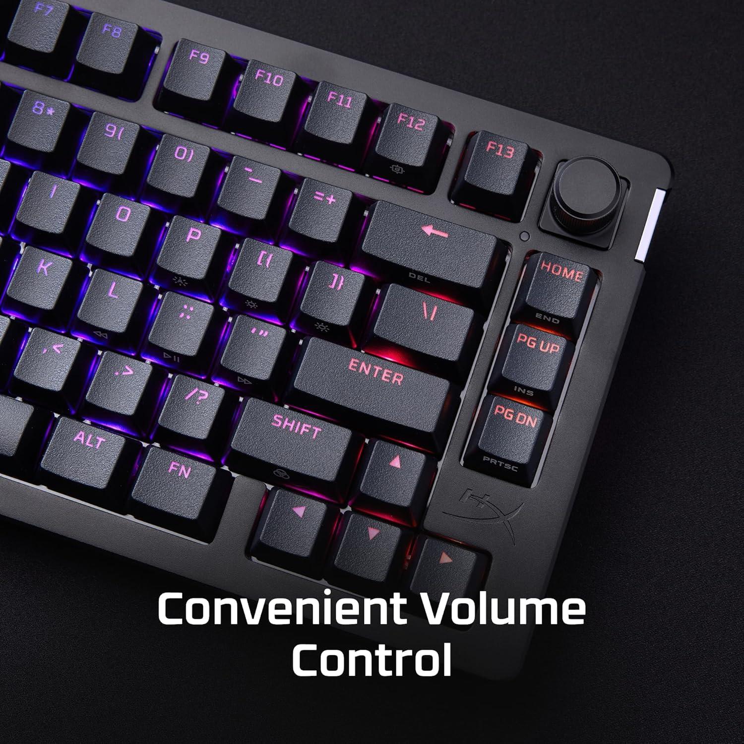 Teclado mecánico HyperX Alloy Rise 75% RGB con interruptores lineales