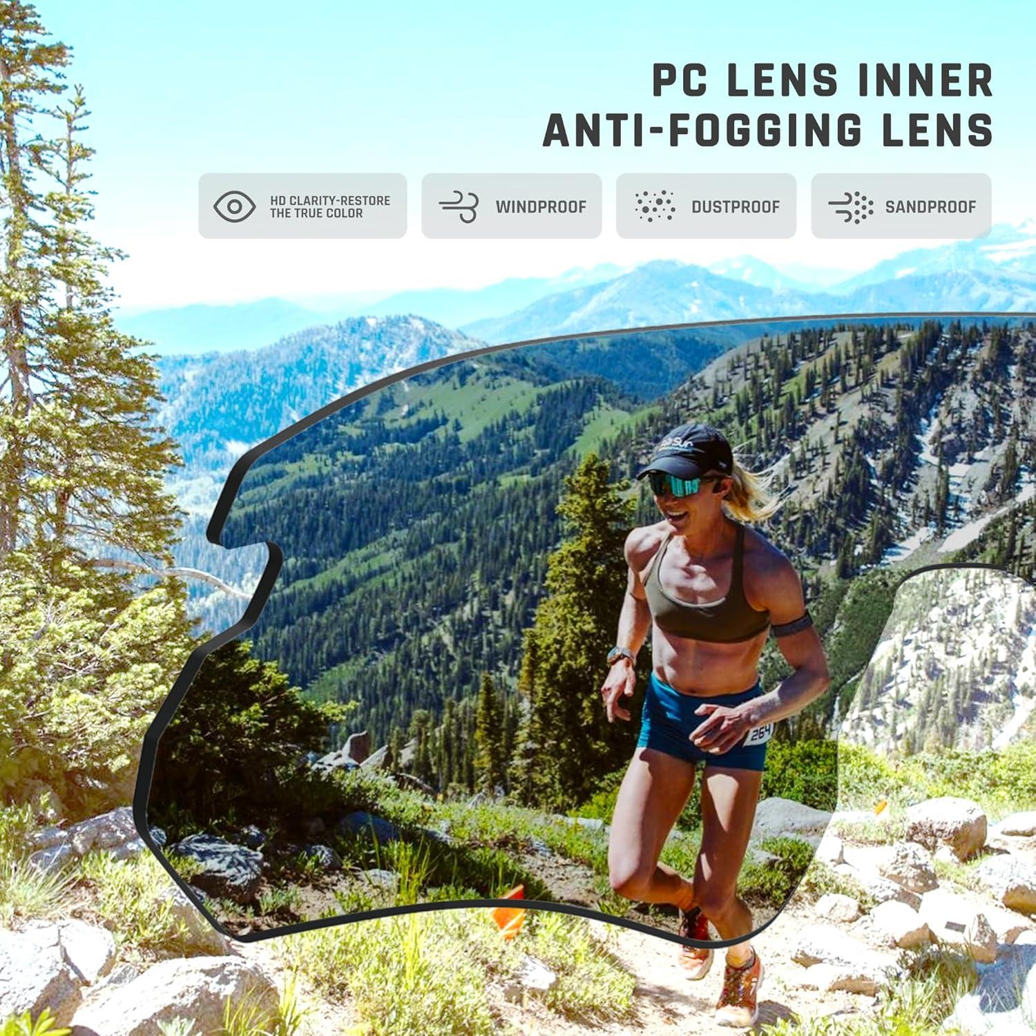 Gafas de sol deportivas Z87 UV protección alta definición