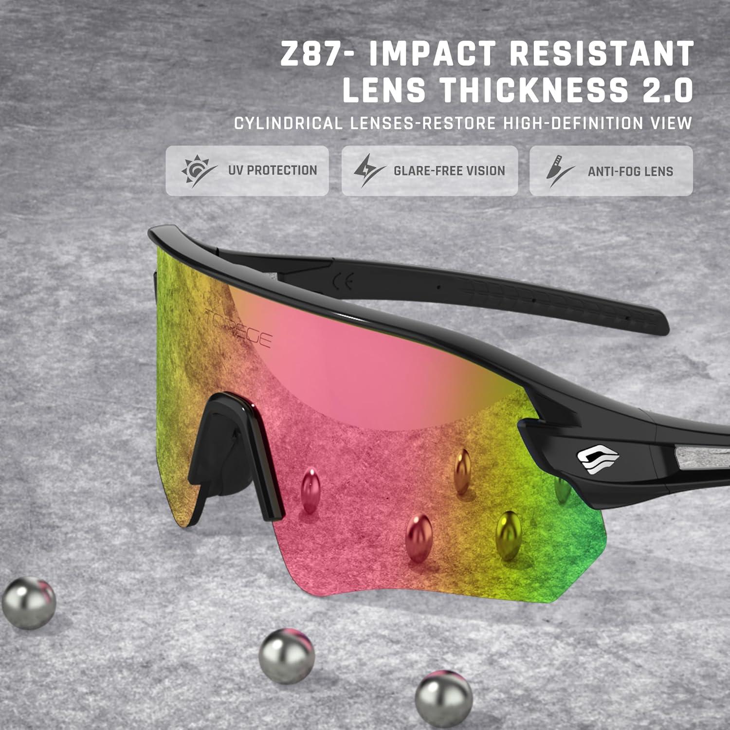 Gafas de sol deportivas Z87 UV protección alta definición