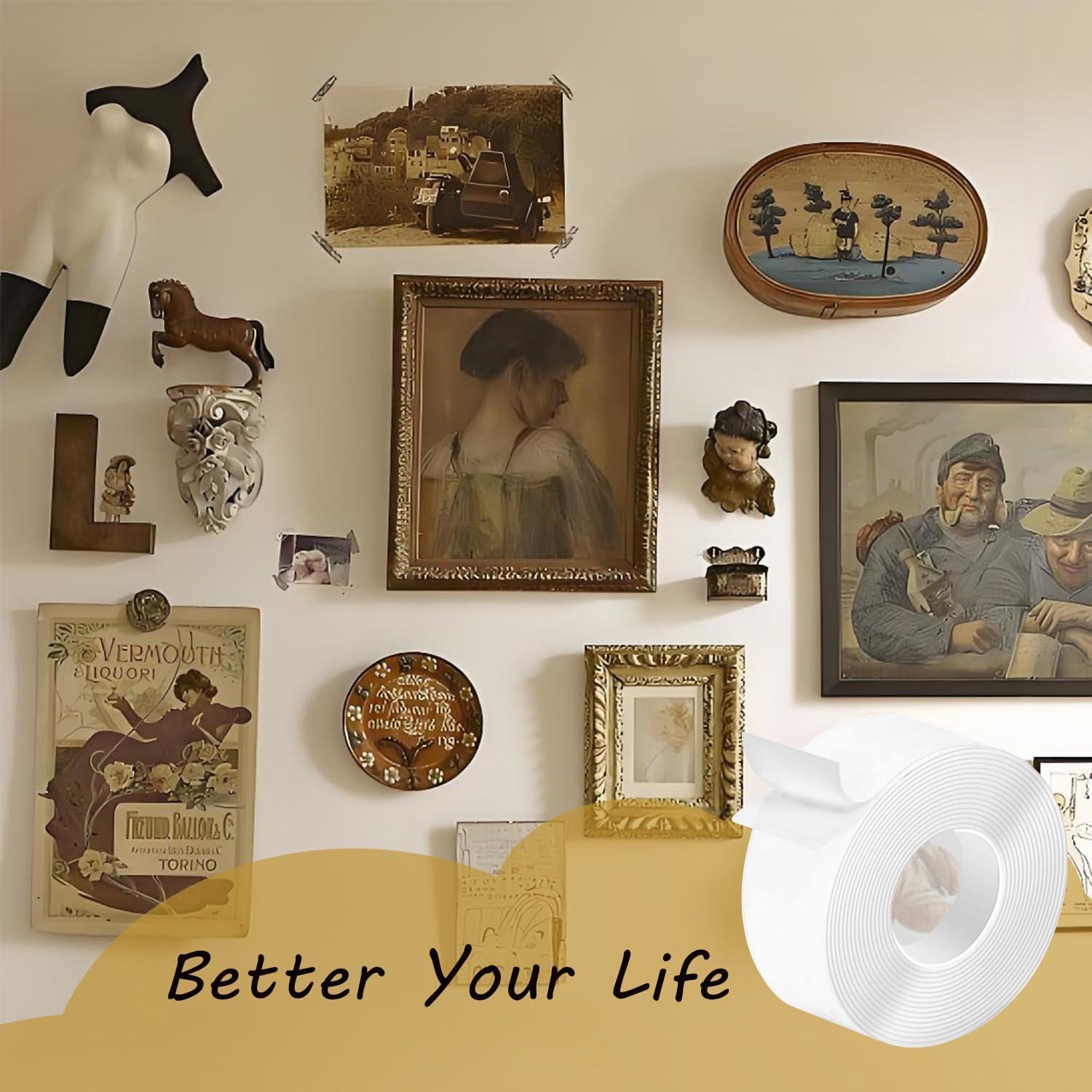 Cinta Adhesiva Doble Cara WINNOW 3 cm x 3.05 m Reutilizable