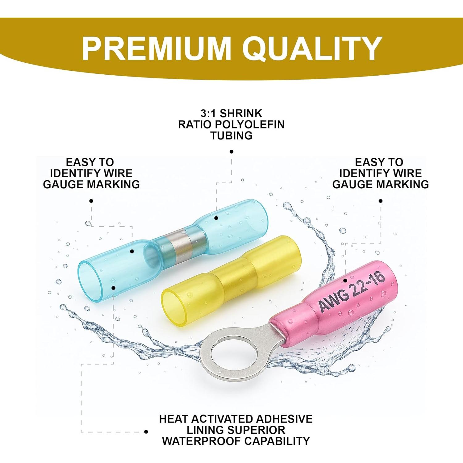 Kit de Conectores Termoretráctiles 320 Piezas Blazewraps