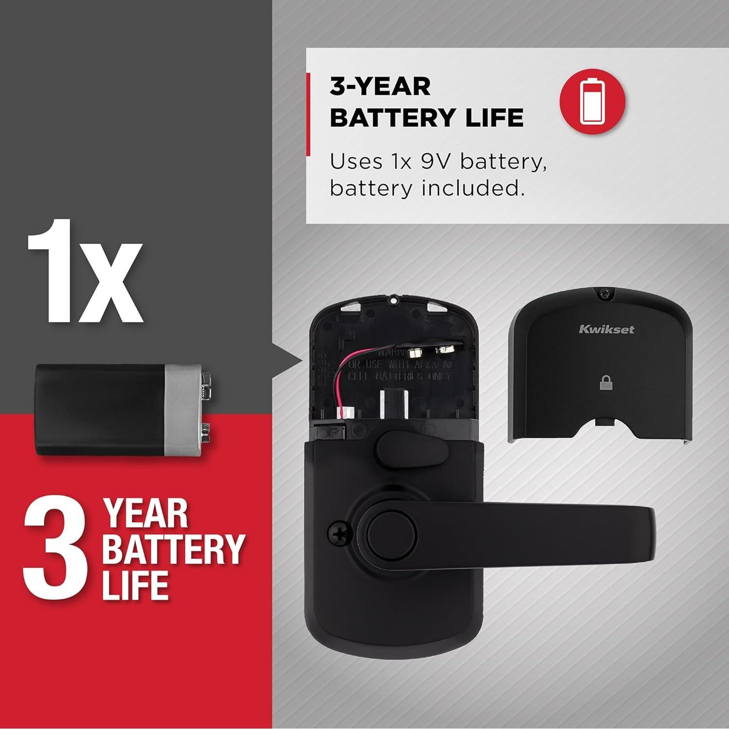 Cerradura Electrónica Kwikset SmartCode 955 Negra Mate