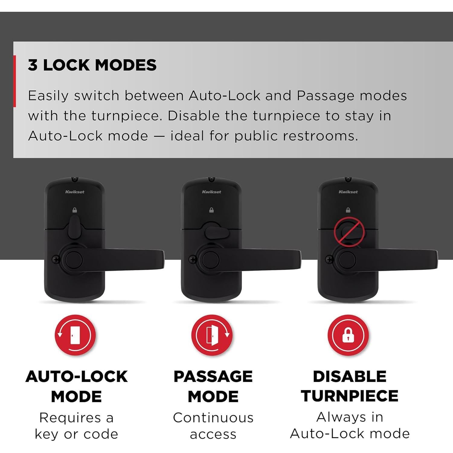 Cerradura Electrónica Kwikset SmartCode 955 Negra Mate