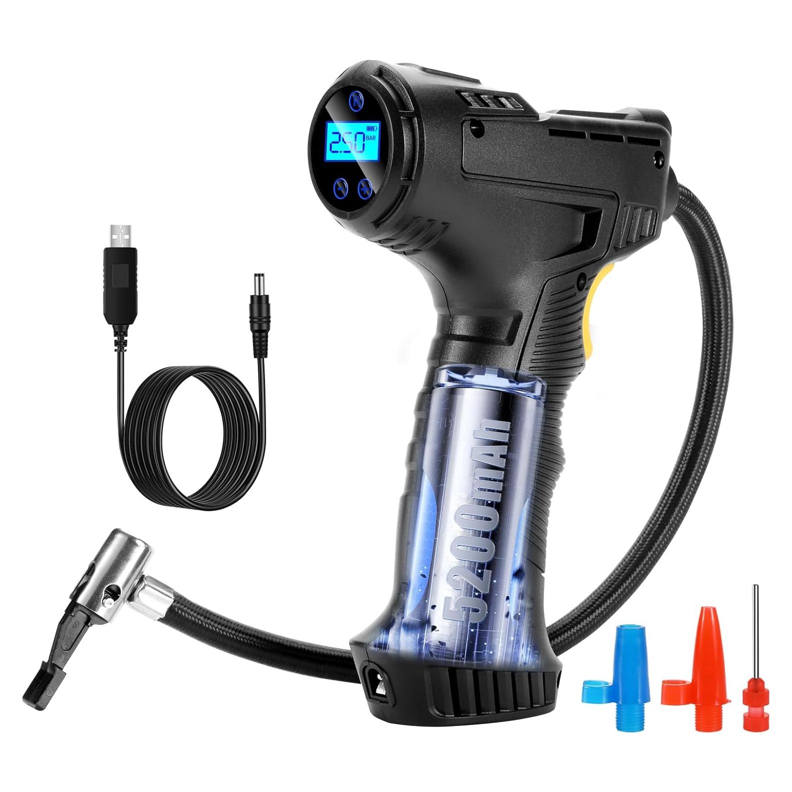 Inflador de Neumáticos Digital ZGWATO 150PSI 12V Portátil