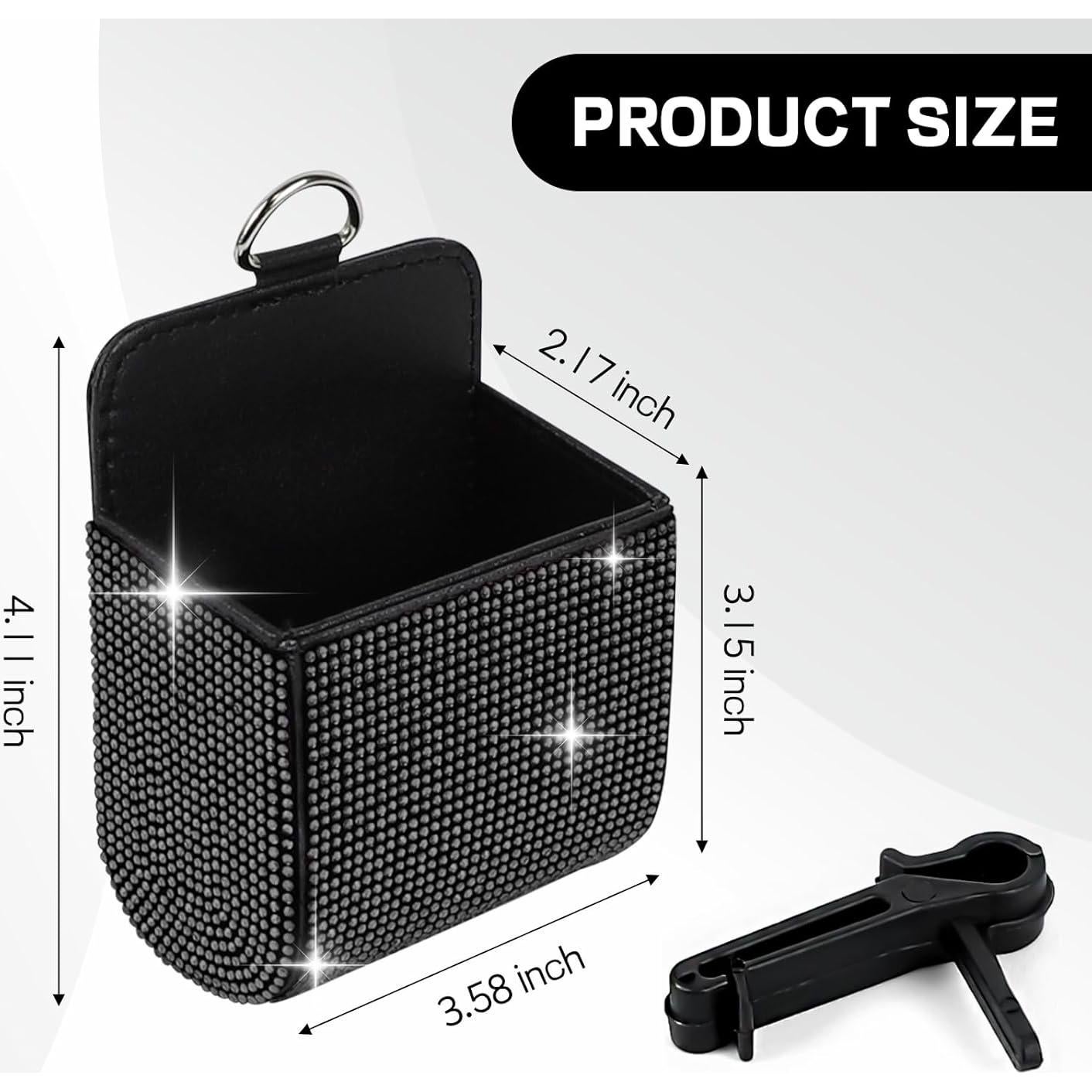 Organizador de Almacenamiento para Ventilación de Auto Hbxdeco Negro