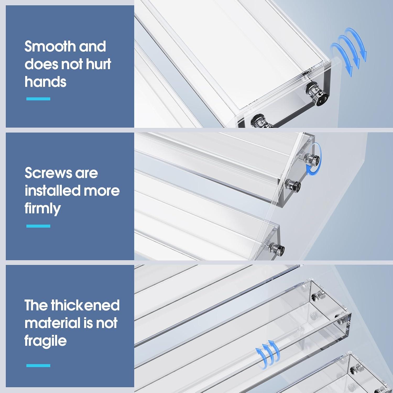 Soporte de exhibición acrílico 4 niveles HUITAI 31x21x15.8 cm