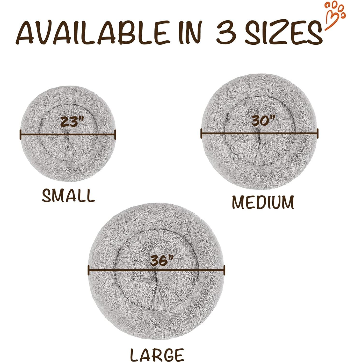 Cama para Perros Pequeños Friends Forever Donut Gris 58.4cm