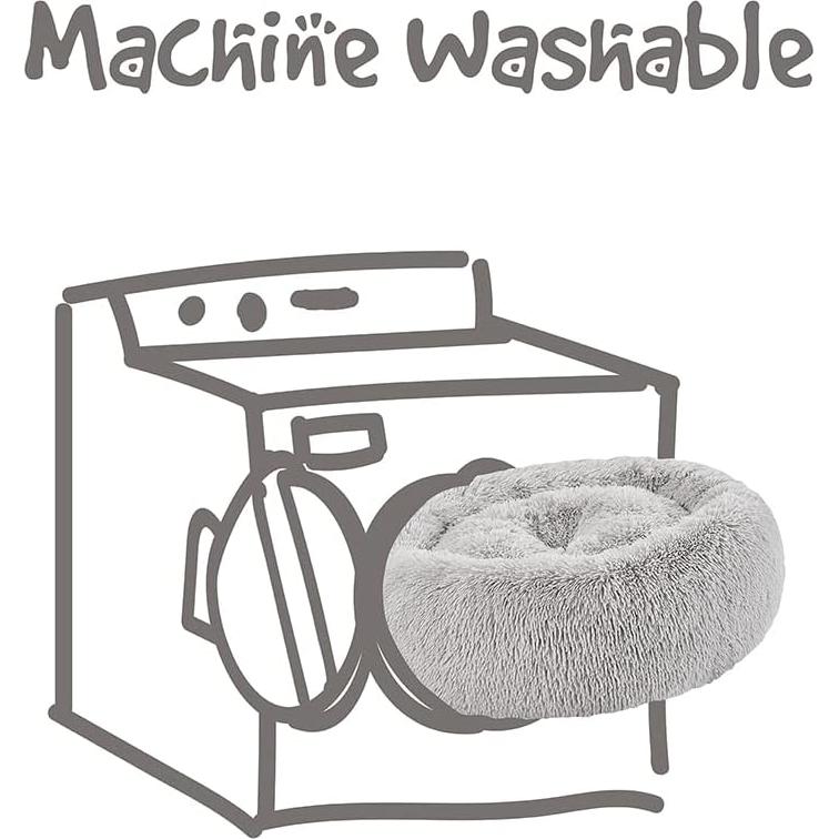 Cama para Perros Pequeños Friends Forever Donut Gris 58.4cm