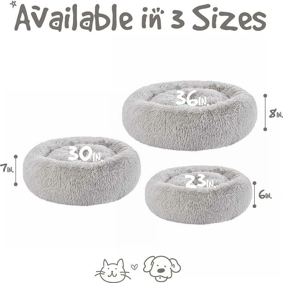 Cama para Perros Pequeños Friends Forever Donut Gris 58.4cm
