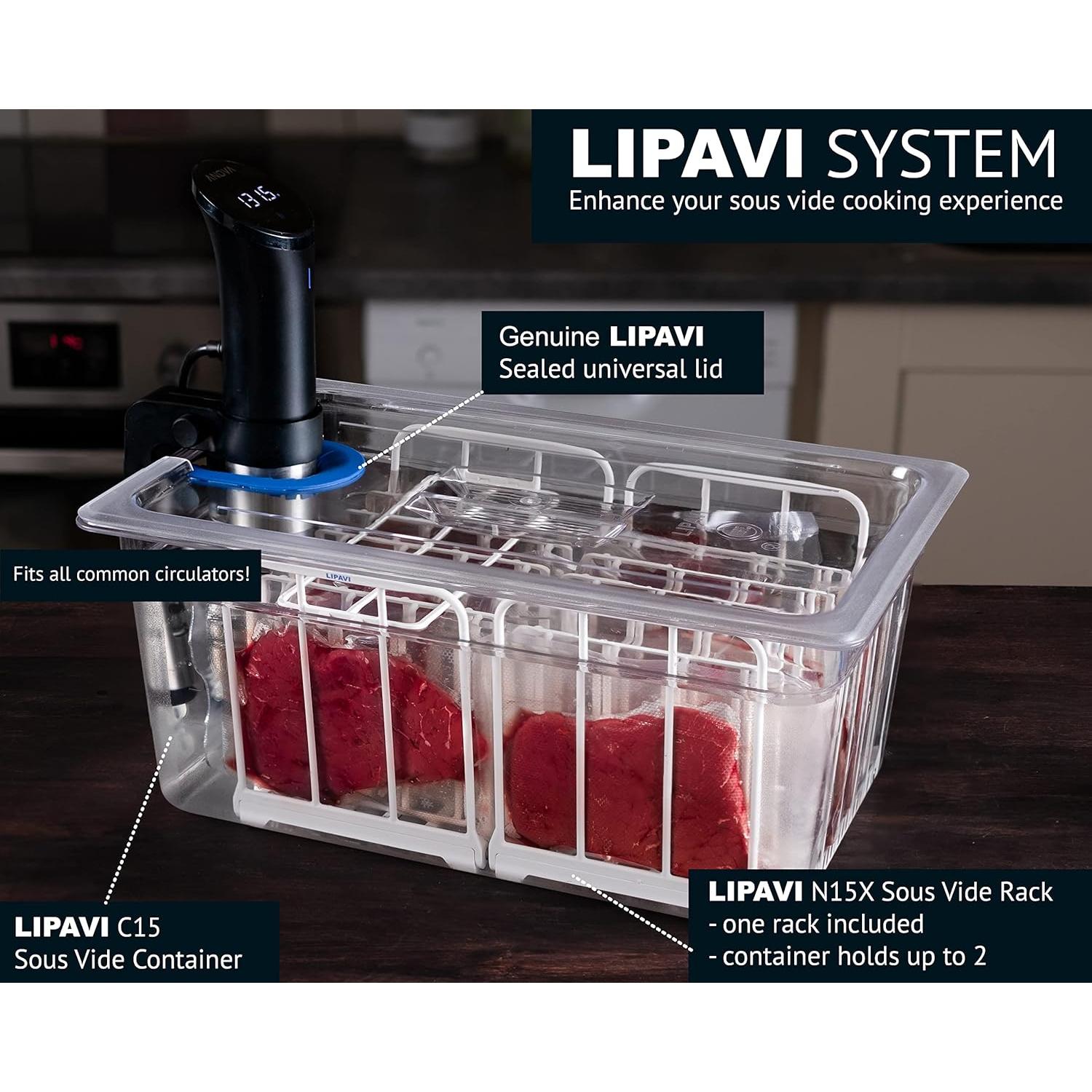 Sistema Sous Vide LIPAVI NXC15-UNIR con Contenedor y Rack