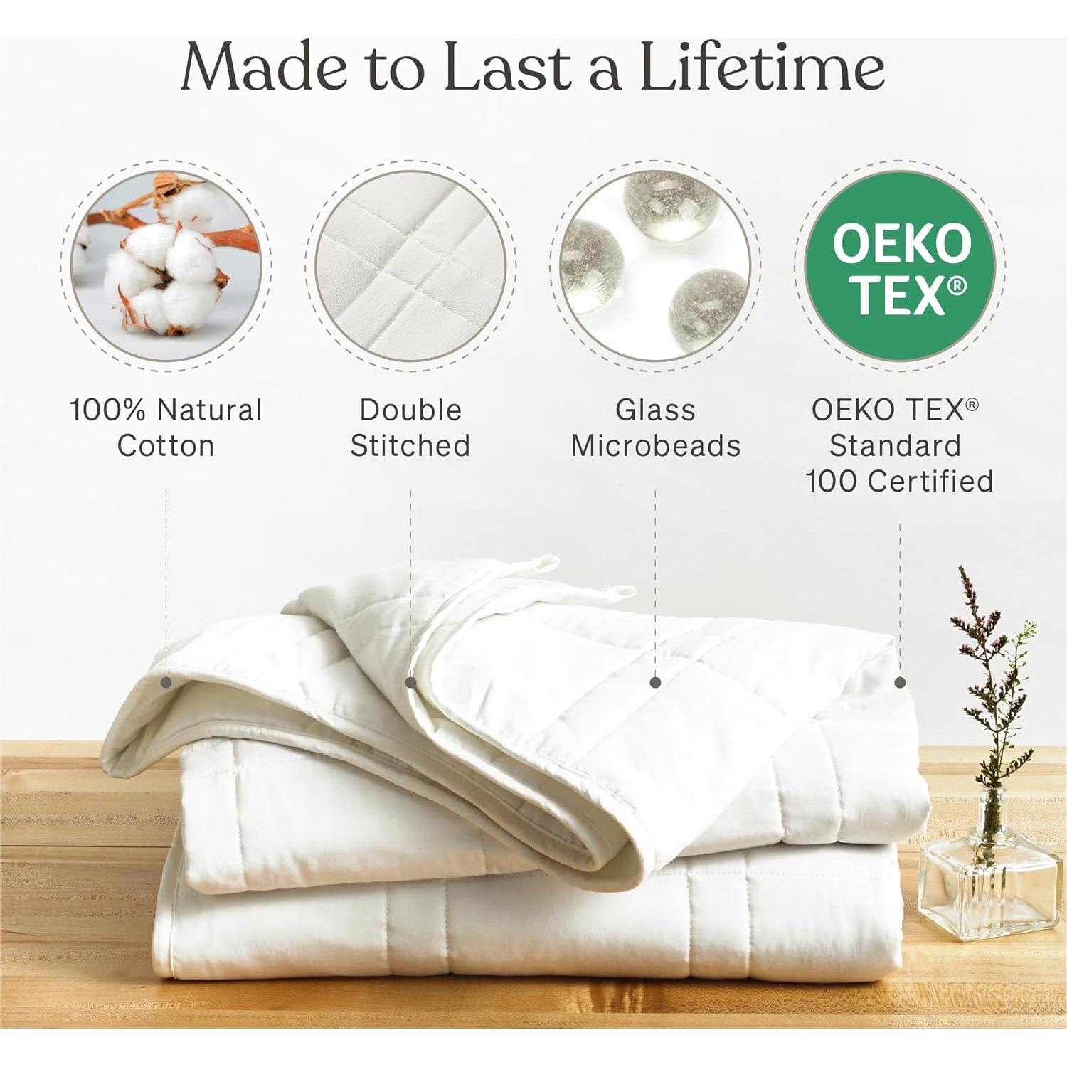 Edredón con peso Baloo 15 lb Doble/Reina 100% Algodón