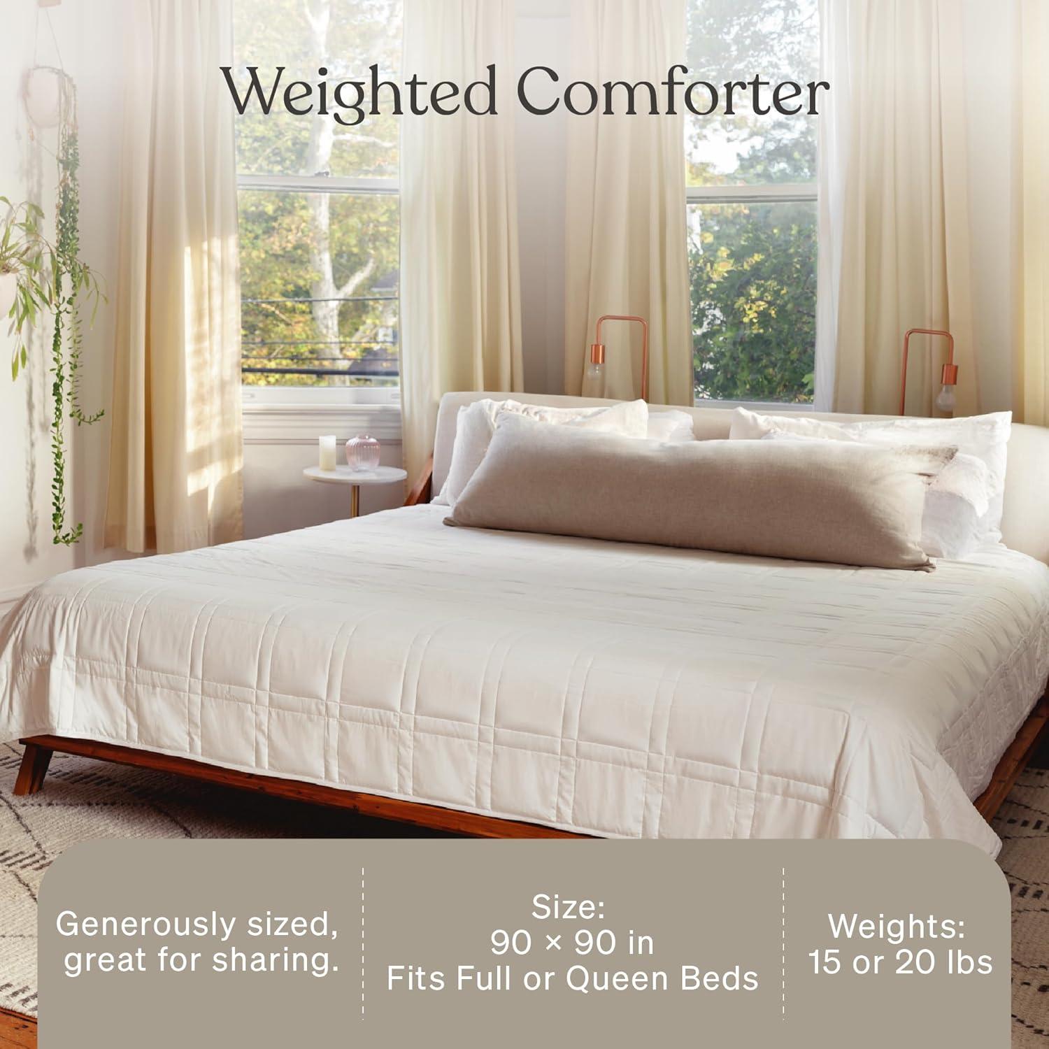 Edredón con peso Baloo 15 lb Doble/Reina 100% Algodón