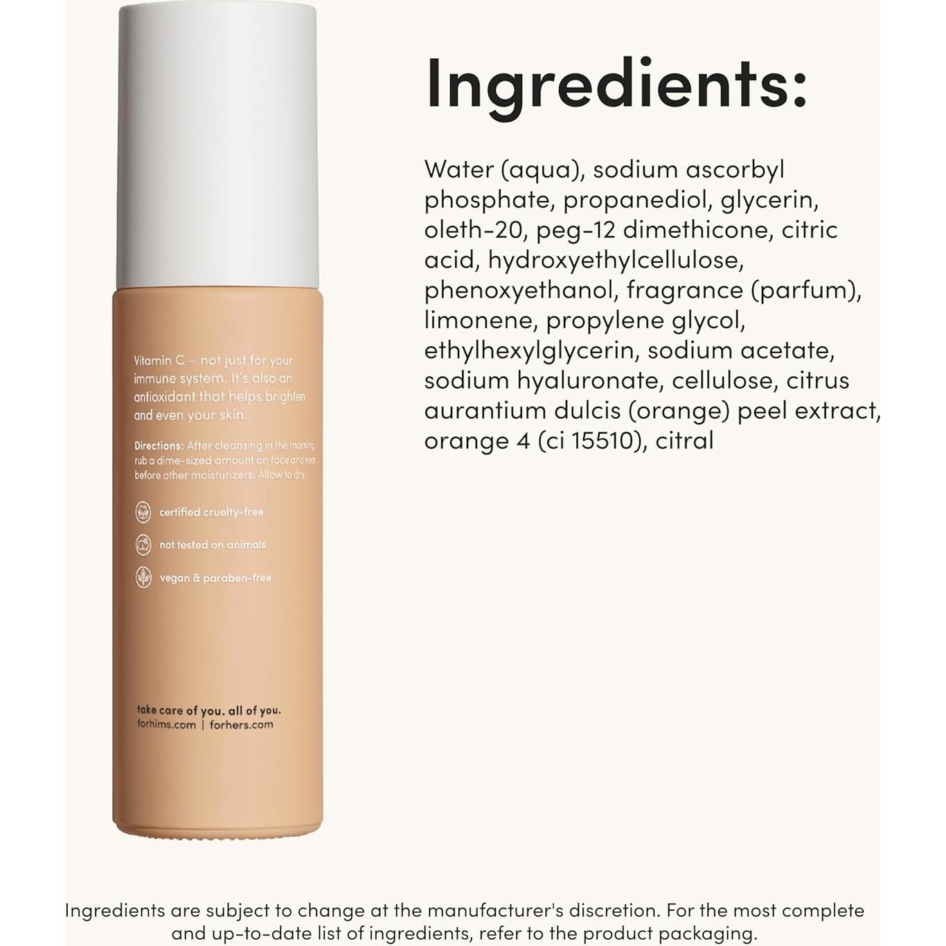 Suero Facial Vitamina C Hims 29.57 ml - Anti-envejecimiento