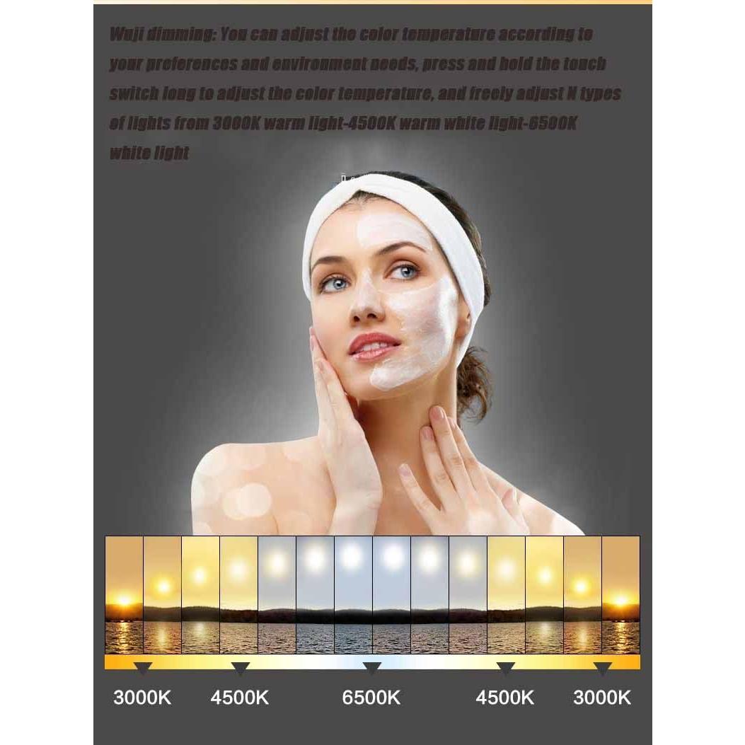 Espejo LED de Baño HLHHDFC Semicircular 100x70cm Anti-vaho