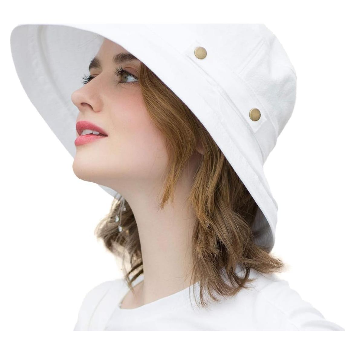 Sombrero de Sol Plegable para Mujeres SOMALER UPF50+ Algodón