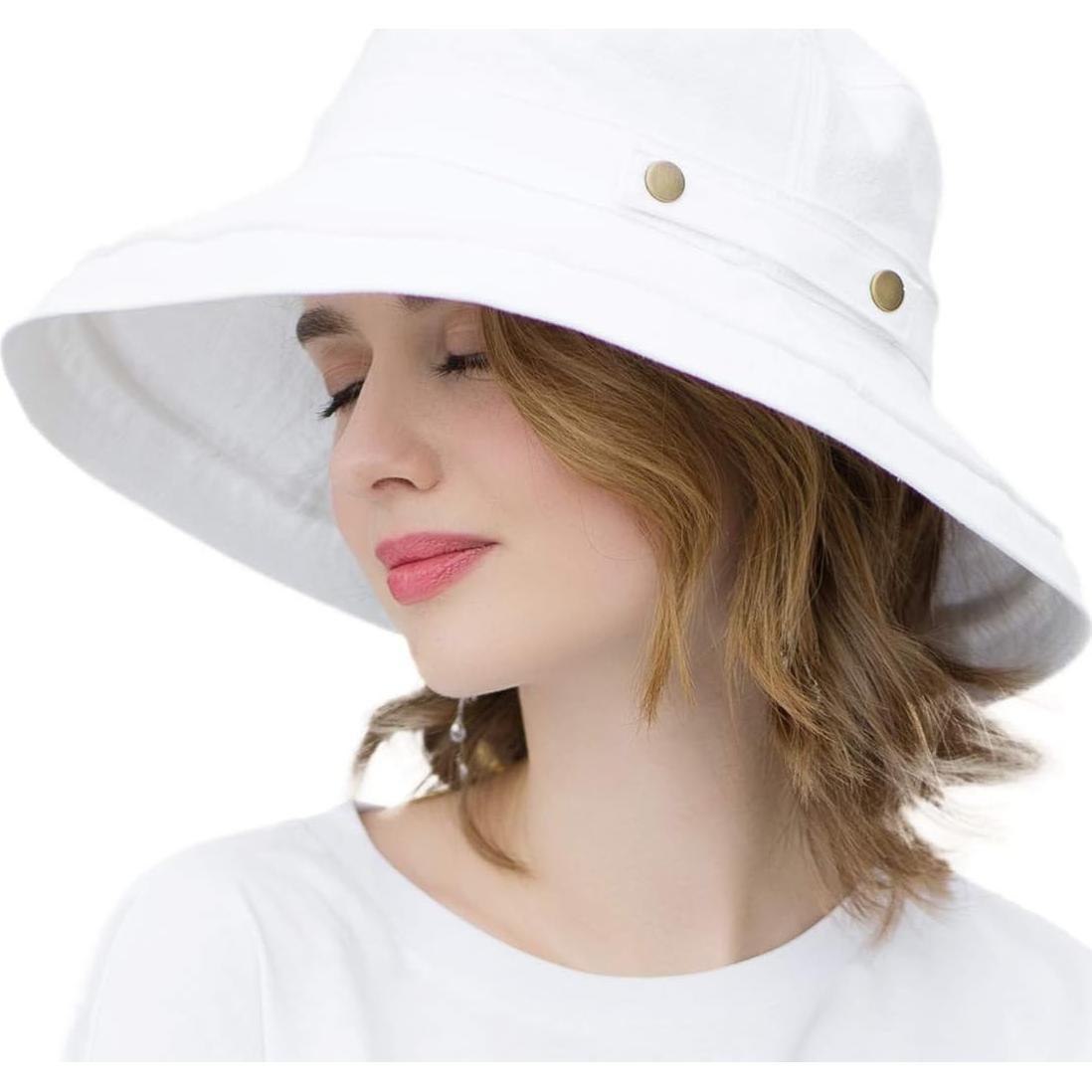 Sombrero de Sol Plegable para Mujeres SOMALER UPF50+ Algodón