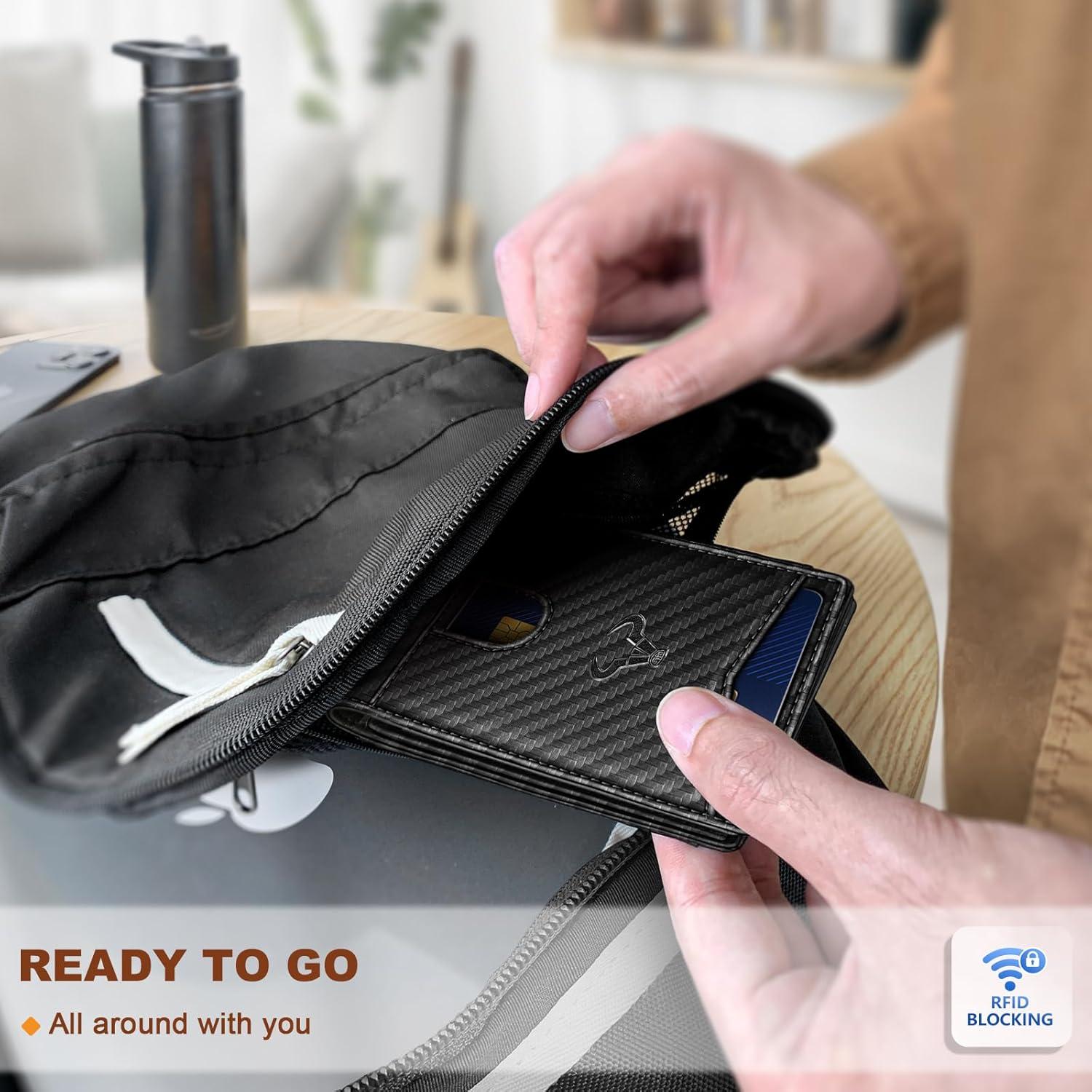 Billetera de Cuero Delgado Bulliant para Hombres con Bloqueo RFID