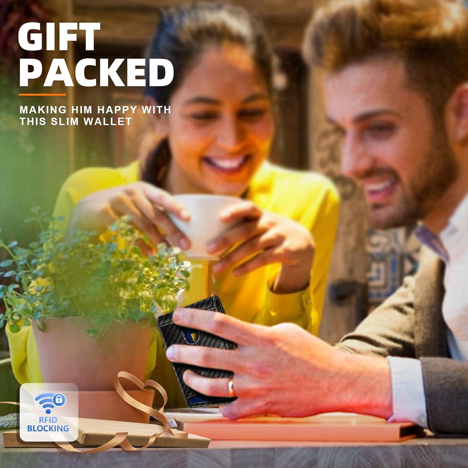 Billetera de Cuero Delgado Bulliant para Hombres con Bloqueo RFID