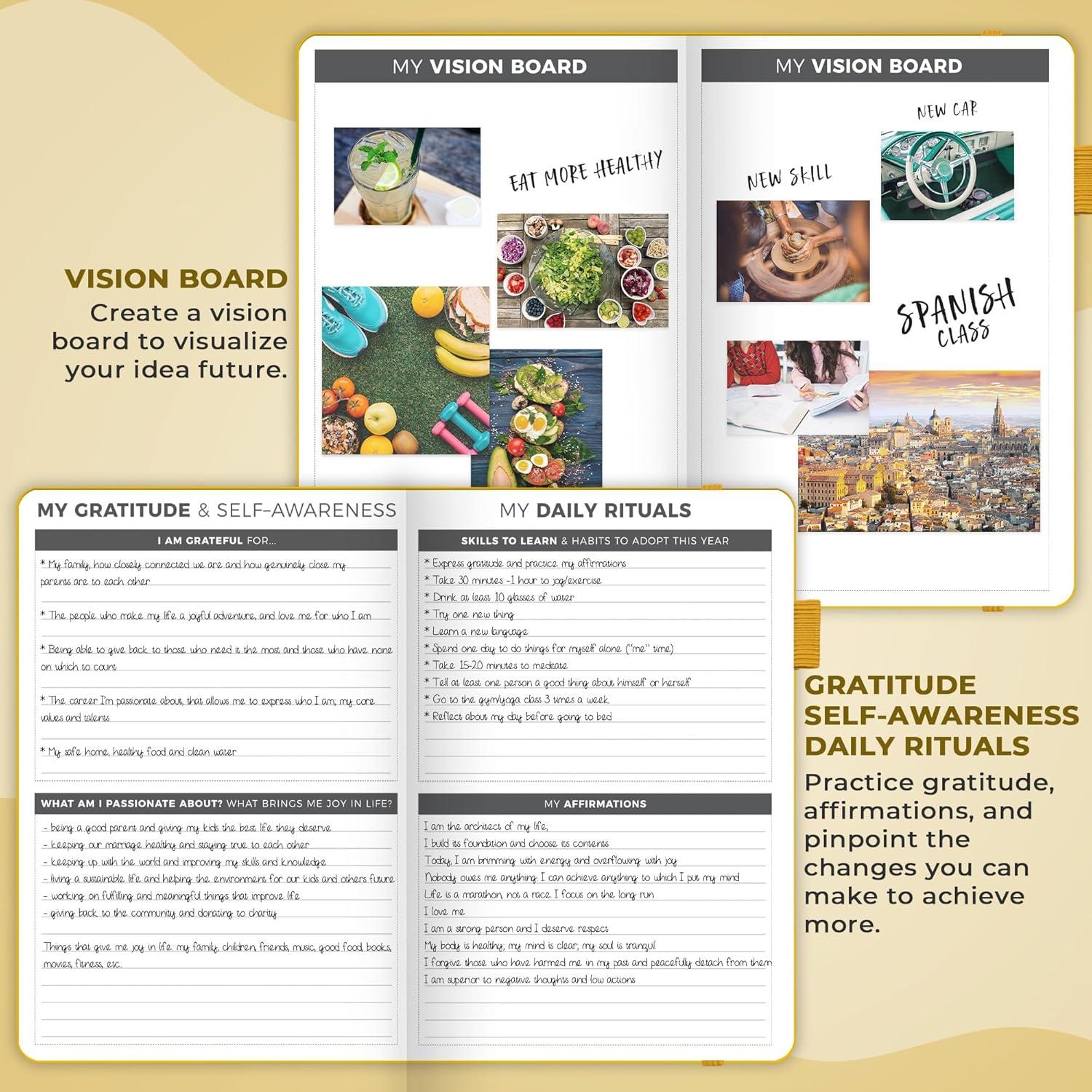 Planificador Clever Fox A5 No Datado Amarillo Ámbar - Organizador Semanal y Mensual