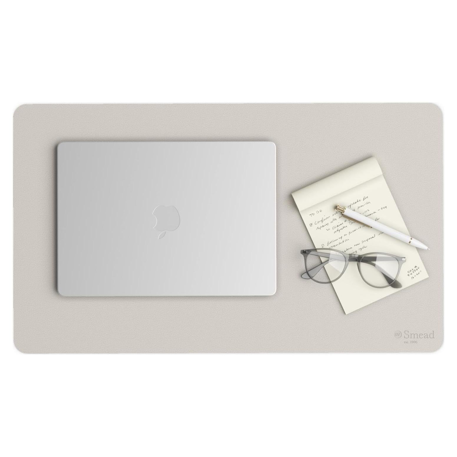 Alfombrilla de Escritorio Smead Cuero Vegano 60x35 cm Beige