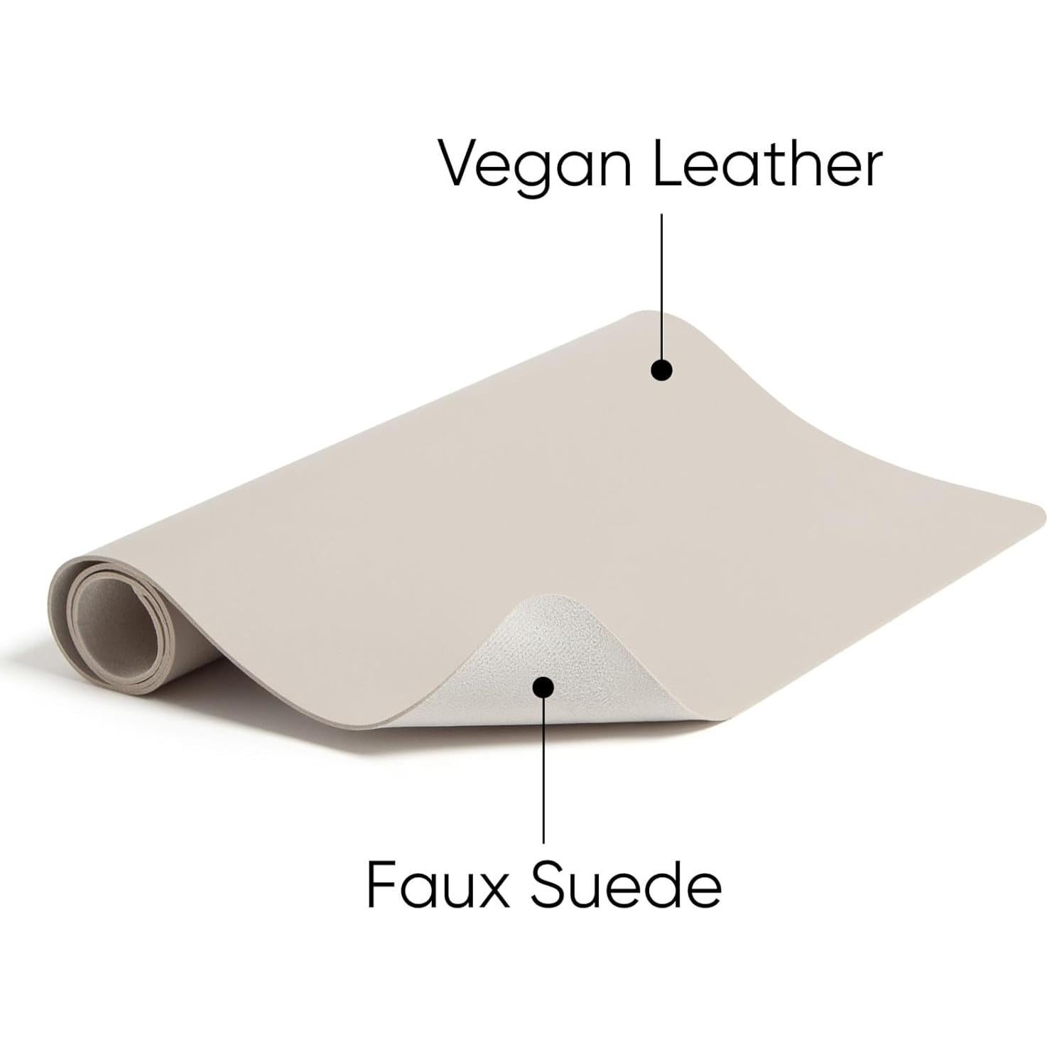 Alfombrilla de Escritorio Smead Cuero Vegano 60x35 cm Beige