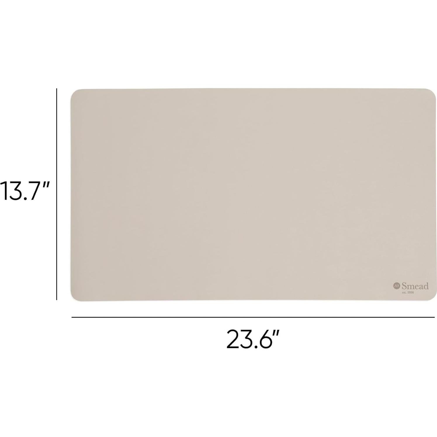 Alfombrilla de Escritorio Smead Cuero Vegano 60x35 cm Beige