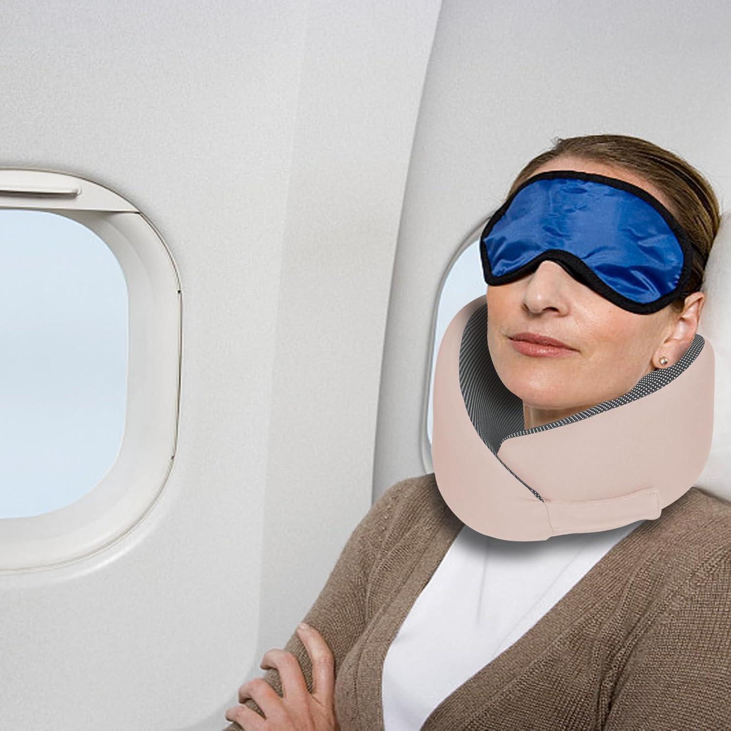 Almohada de Viaje Waadiot VTP01DG Espuma de Memoria Rosa