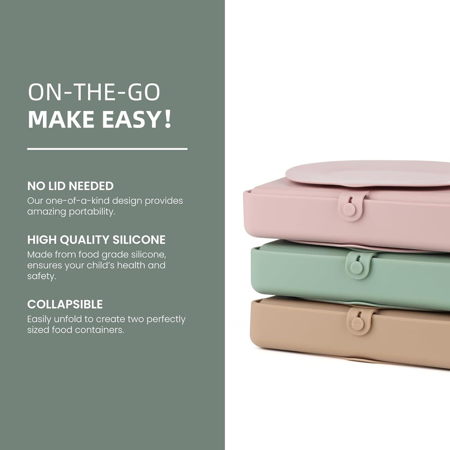 Plato de Silicona Nearbyme Plegable para Bebés 18x12.9 cm