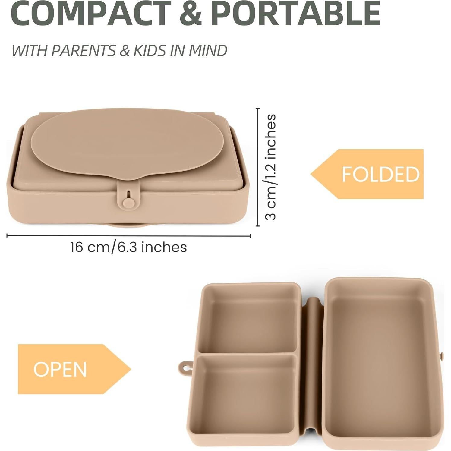 Plato de Silicona Nearbyme Plegable para Bebés 18x12.9 cm