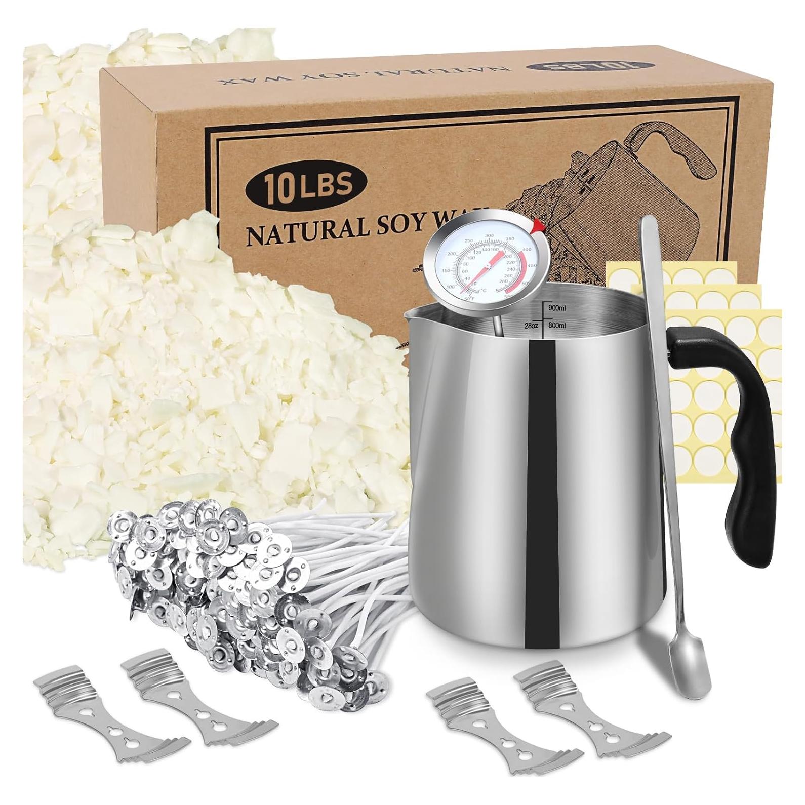 Kit de Hacer Velas SAEUYVB 4.54 kg Cera de Soja para Adultos