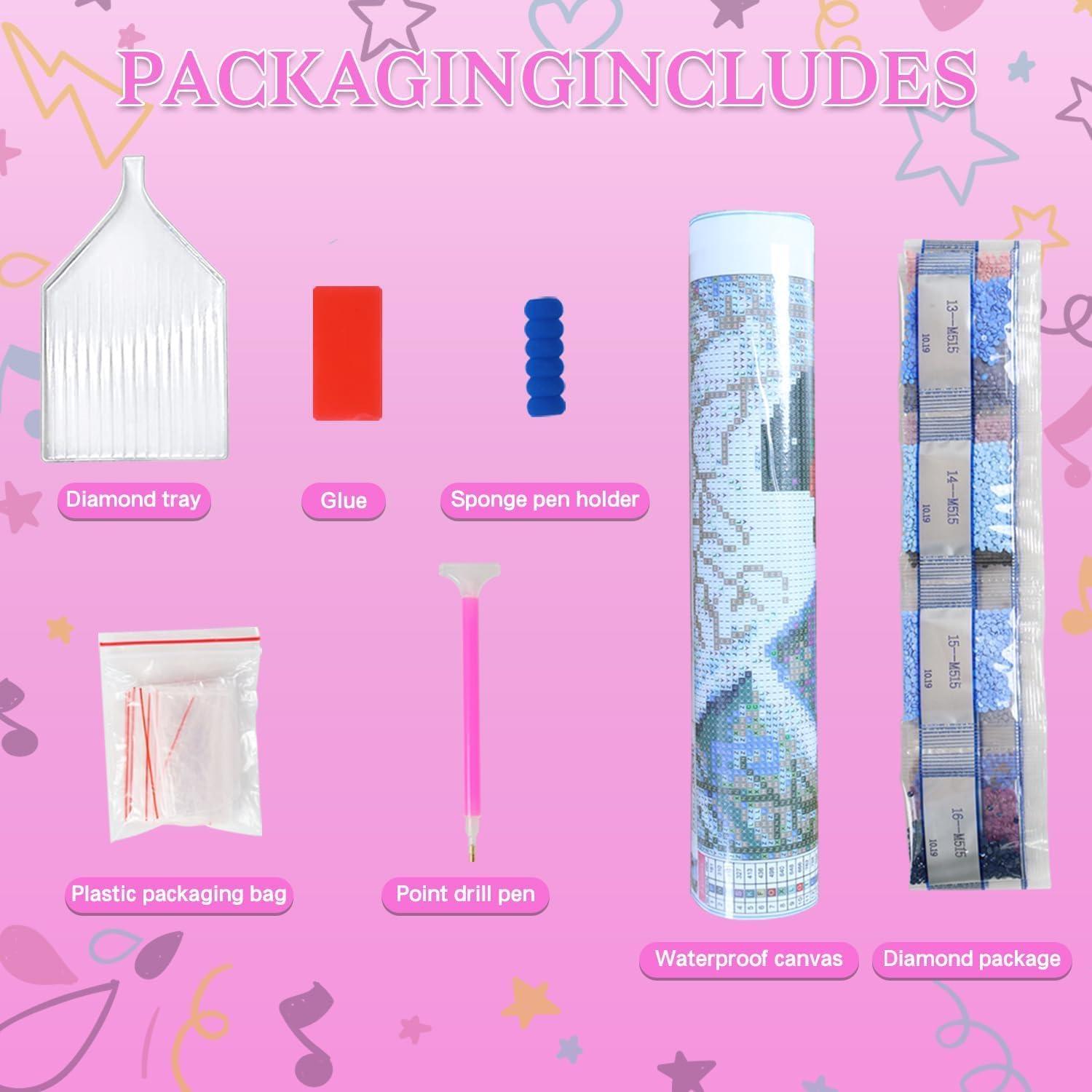 Kit de Pintura de Diamantes Ausanrl Flores 30x40cm DIY Adultos