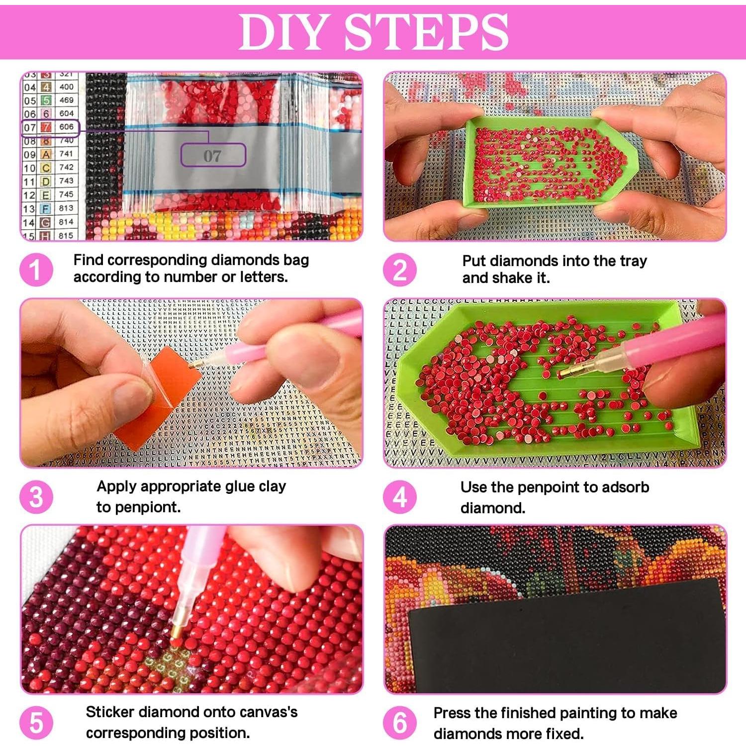 Kit de Pintura de Diamantes Ausanrl Flores 30x40cm DIY Adultos