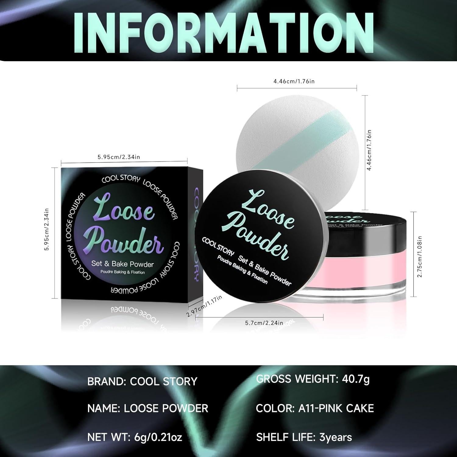 Polvo Suelto Fijador Cool Story Cakea 6g Acabado Mate