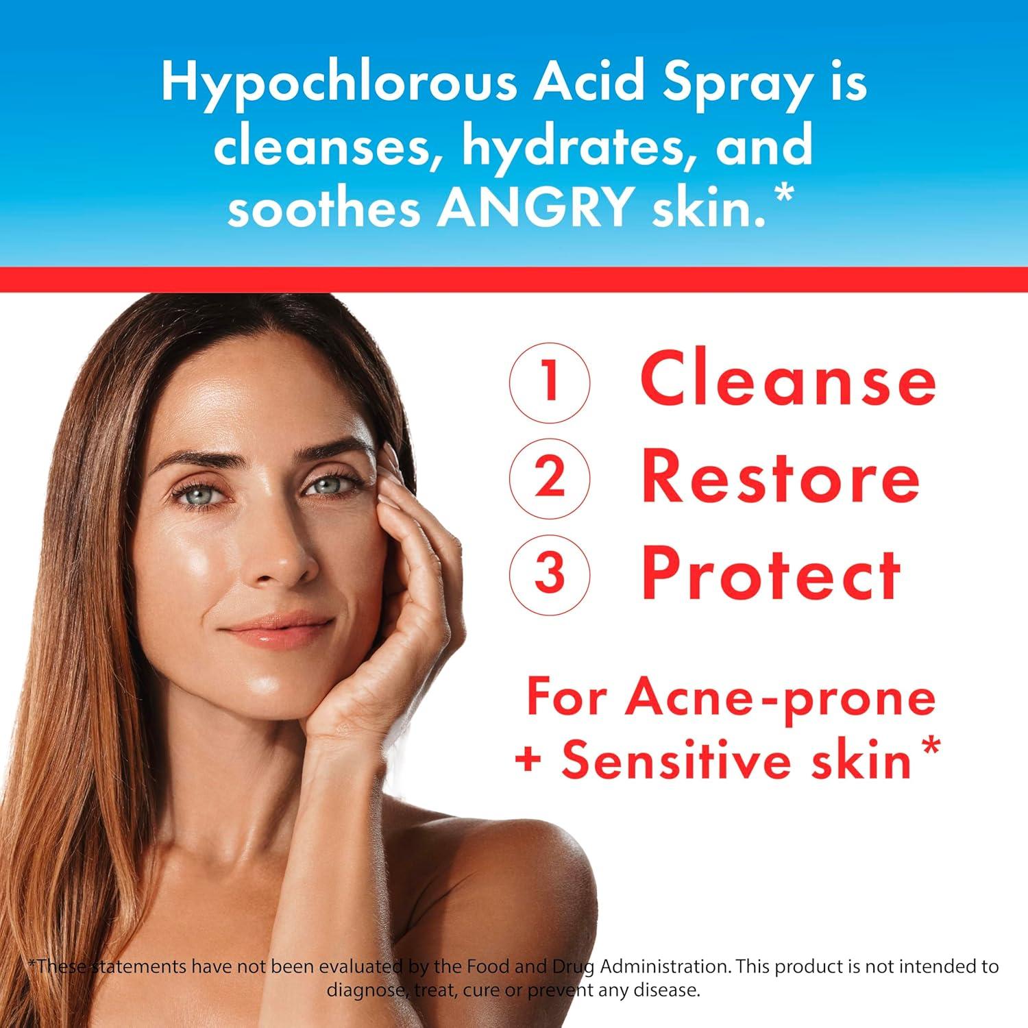 Spray de Ácido Hipocloroso HypoClear 236.6 ml - Limpiador Facial Suave