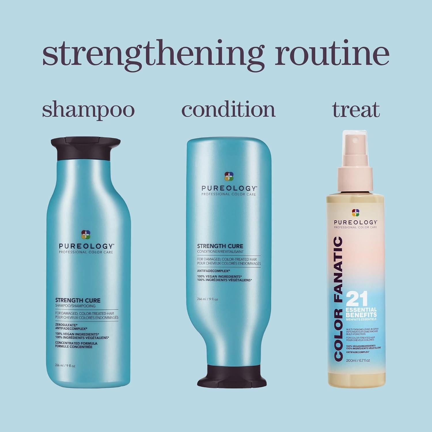 Conjunto Champú y Acondicionador Pureology Strength Cure 266ml