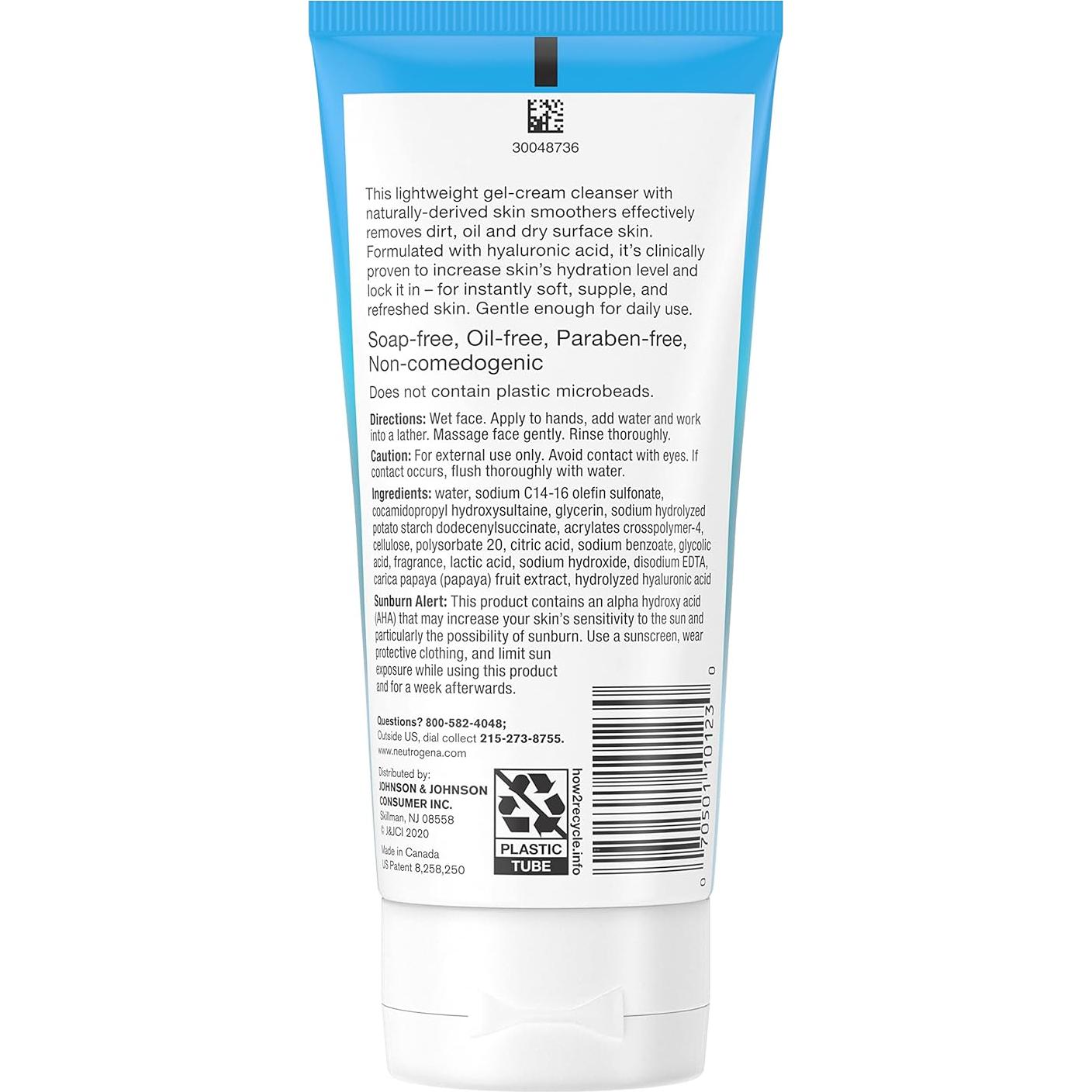 Limpiador Facial Exfoliante Neutrogena Hydro Boost 3x142g