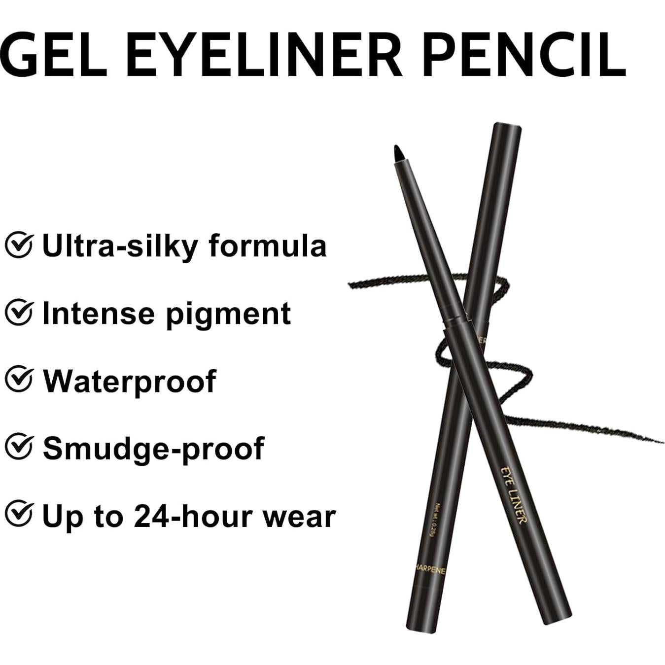 Lápiz de Gel para Ojos Erinde 02 Marrón Impermeable 9g