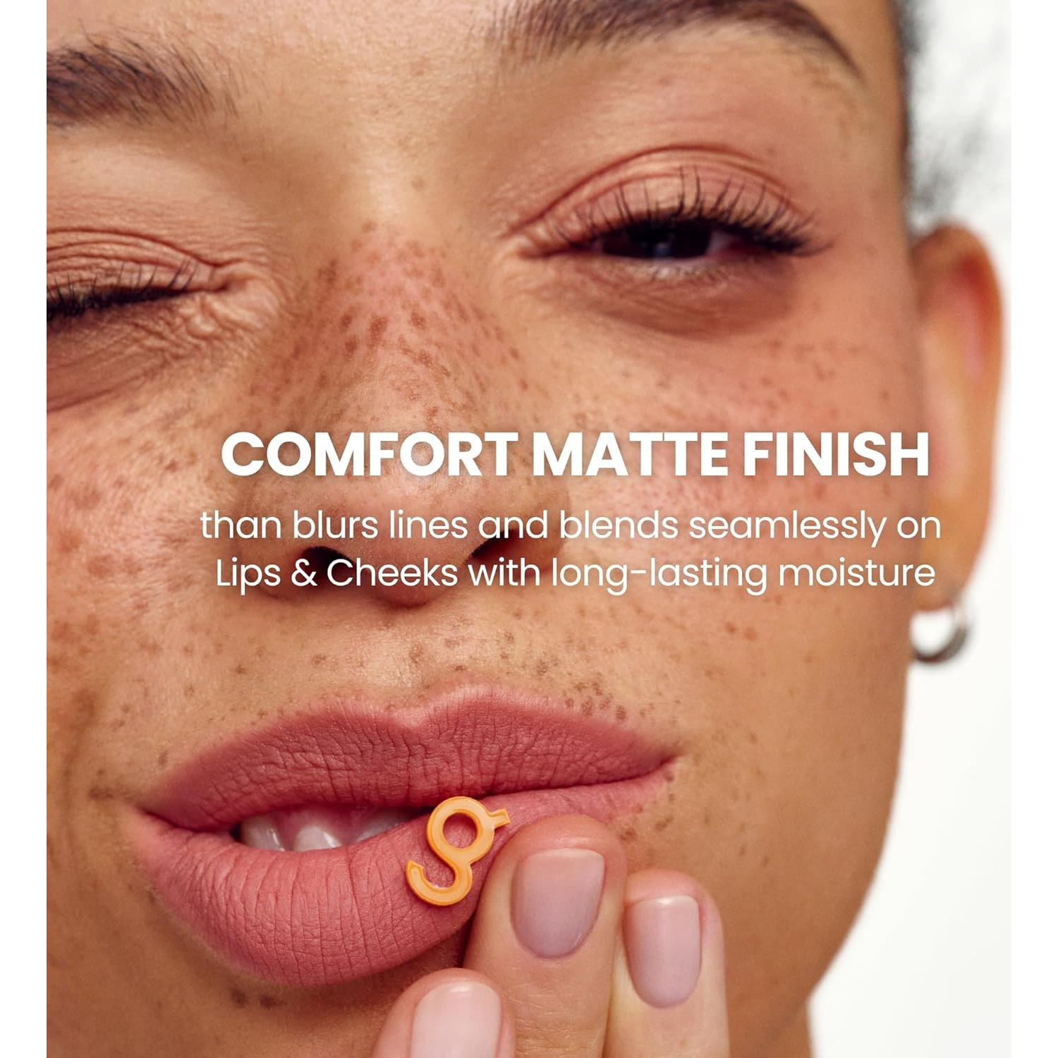 COLORGRAM NUDE BLUR TINT 01 SALMON BEIGE | Soft Velvet Matte Lip Stain & Cheek Tint | Lightweight Blurring Tint for a Smooth & Airbrushed Finish | 24H Hydration, Long-Lasting & Non-Sticky Formula