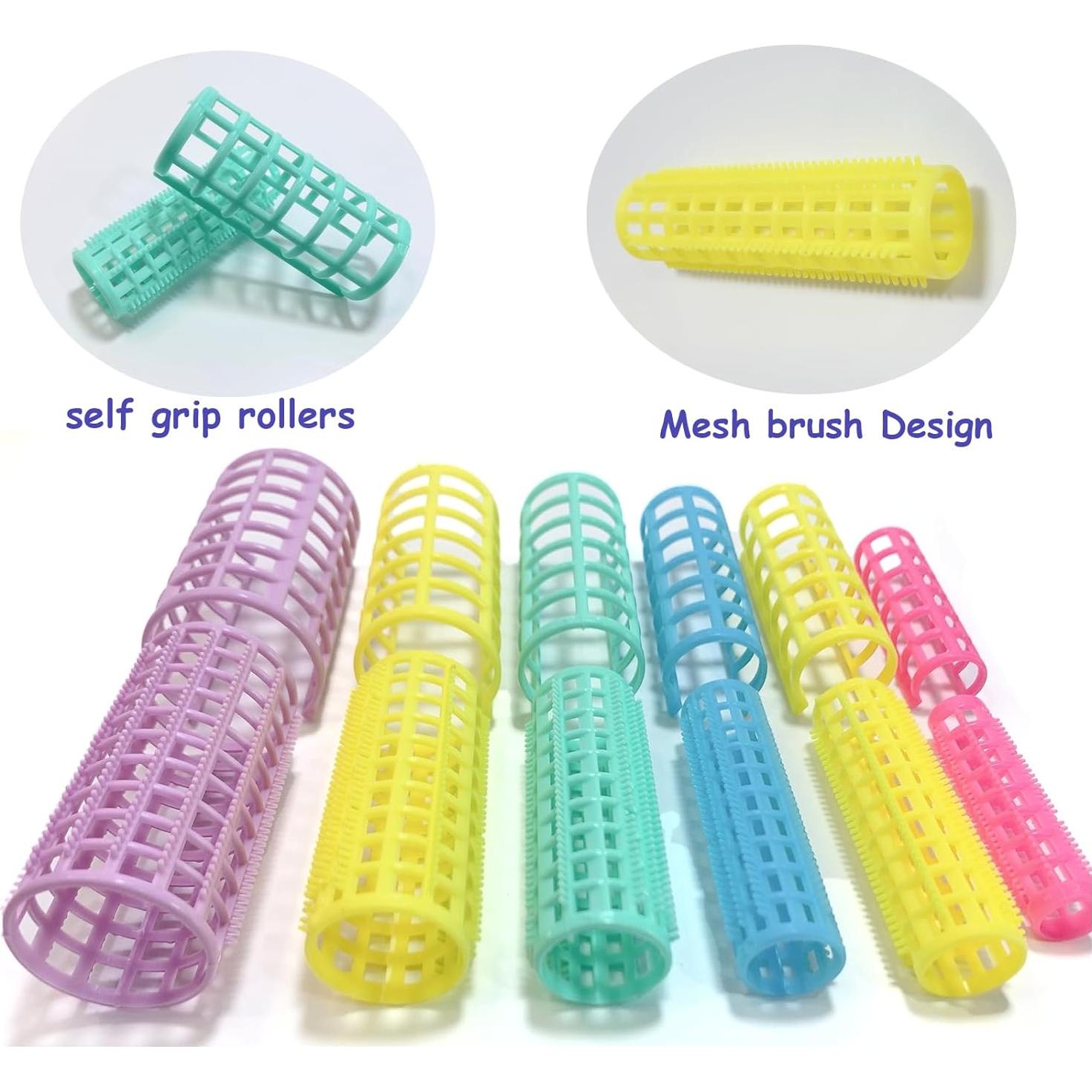 Juego de 36 Rulos de Plástico MOODKEY Sin Calor para Cabello